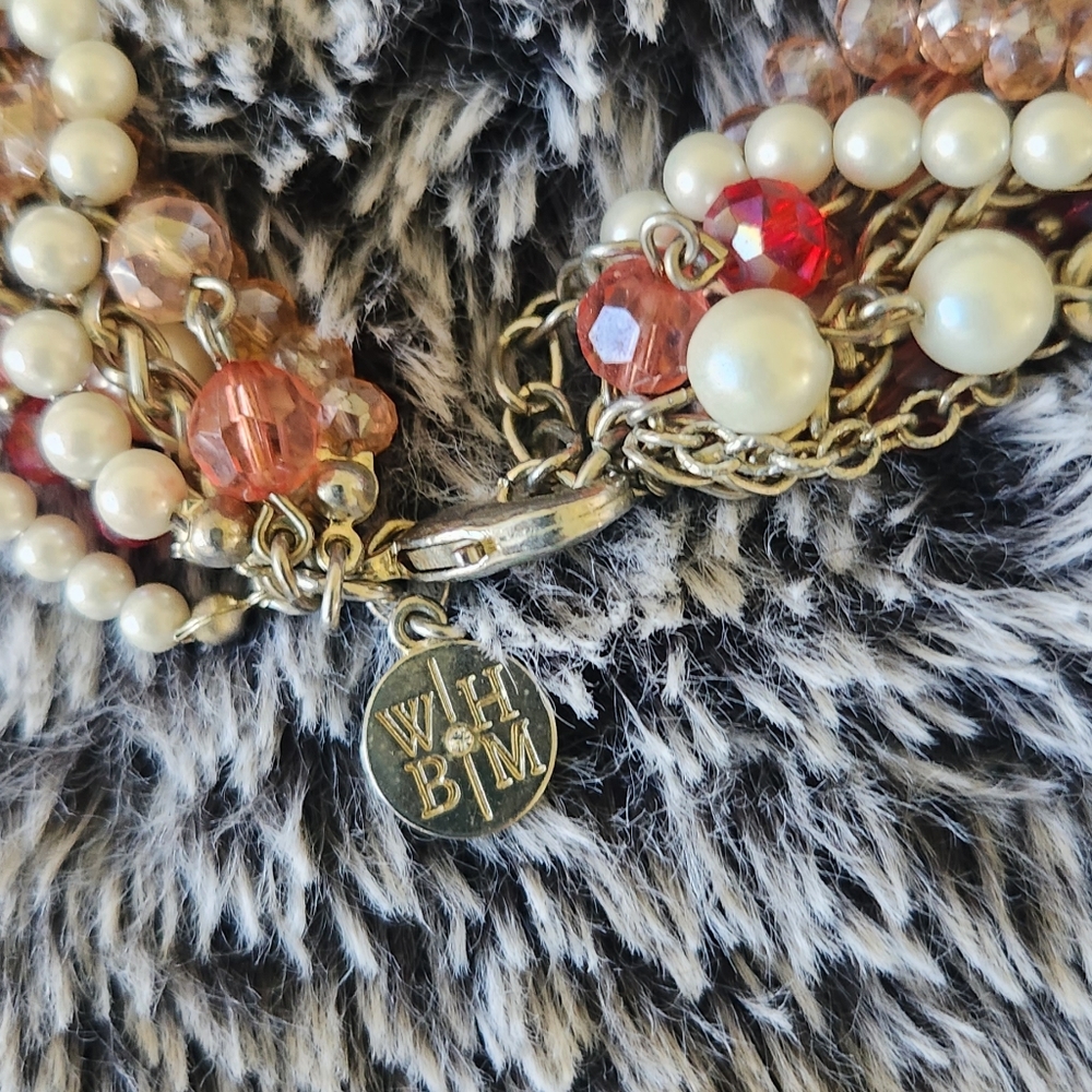 WHBM.pearl cluster necklacr